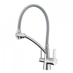 Смеситель для кухни с гибким изливом GAPPO G4398-17 с фильтром  хром 39985 - фото 214776