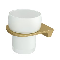Стакан для зубных щеток стеклянный Wasserkraft Aisch K-5928 золото матовое  40092 - фото 215603