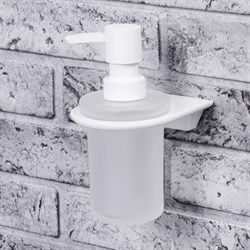 Дозатор для жидкого мыла стеклянный, 170 ml WasserKraft Kammel K-8399WHITE 40126 - фото 215824