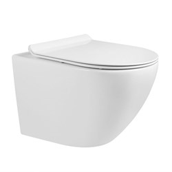 Безободковый подвесной унитаз MEER MR-2100 с ультратонкой крышкой микролифт 40246 - фото 216644