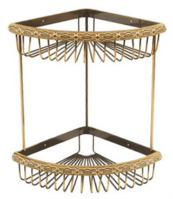 Полка угловая Lemark Jasmine LM6682B 2-ярусная Lemark Jasmine LM6682B бронза 337788 - фото 217338
