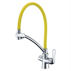 Смеситель для кухонной мойки Lemark Comfort LM3070C-Yellow хром/желтый 337792 - фото 217344