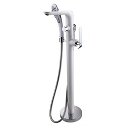 Смеситель для ванны Lemark Melange LM4944CW белый/хром 337826 - фото 217378