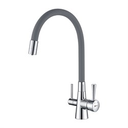 Смеситель для кухни с подключением к фильтру с питьевой водой Lemark Comfort LM3075C-Gray хром/серый 338280 - фото 218019
