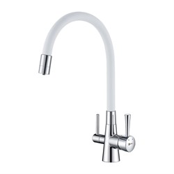 Смеситель для кухни с подключением к фильтру с питьевой водой Lemark Comfort LM3075C-White хром/белый 338286 - фото 218037
