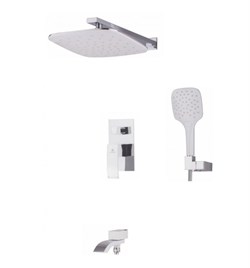 Душевая система скрытого монтажа Ganzer GZ44065-F  хром/белый 41403 - фото 219821