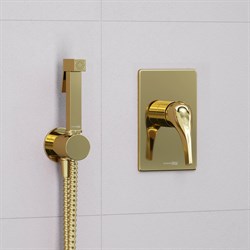 Гигиенический душ скрытого монтажа WasserKRAFT Sauer A71097 глянцевое золото 41590 - фото 221509