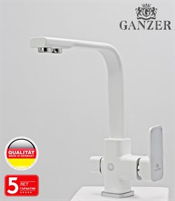 Смесители для кухни с подключением под фильтр GANZER STEFAN GZ12025-F белый/хром 41948 - фото 224905