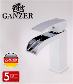 Смеситель для раковины GANZER Leon GZ 44014-F белый/хром 42100 - фото 226493