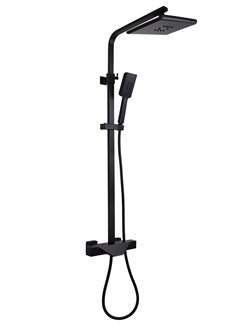 Душевая стойка с термостатом KAISER Quadris 25182-2 черная матовая 42270 - фото 228134