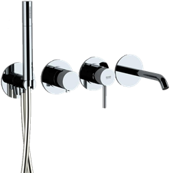 Смеситель скрытого монтажа для ванны с душем Remer X STYLE X96S03ROXXG хром 42310 - фото 228583