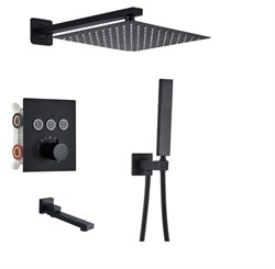 Душевая система с термостатом скрытого монтажа Santarinio SB-300602 черная матовая 39846 - фото 229551