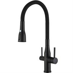 Смесители для кухни под фильтр Gappo G4399-66 черный матовый 42481 - фото 230038