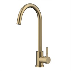 Смеситель для кухни с выдвижной лейкой Raiber Premium Graceful RPG-012 матовое золото 42520 - фото 230499