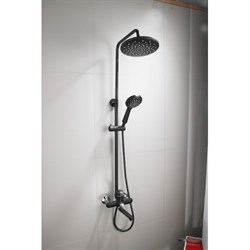 Душевая система Frap F2449-6 черная с хромом 42606 - фото 231383