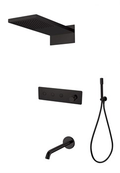 Душевая система скрытого монтажа Boheme FUSION 130-2-B черная матовая 42730 - фото 232144