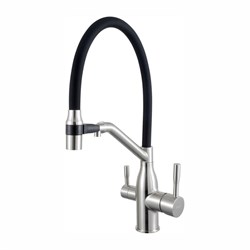 СМЕСИТЕЛЬ ДЛЯ КУХНИ С ГИБКИМ ИЗЛИВОМ FRAP F4397-5 42825 - фото 232891