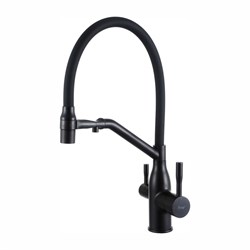 СМЕСИТЕЛЬ ДЛЯ КУХНИ С ГИБКИМ ИЗЛИВОМ FRAP F4397-6 42826 - фото 232905