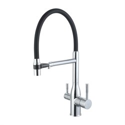 СМЕСИТЕЛЬ ДЛЯ КУХНИ С ГИБКИМ ИЗЛИВОМ FRAP F4398 42828 - фото 232930