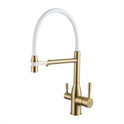 СМЕСИТЕЛЬ ДЛЯ КУХНИ С ГИБКИМ ИЗЛИВОМ FRAP F4398-3 42829 - фото 232948