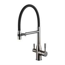 СМЕСИТЕЛЬ ДЛЯ КУХНИ С ГИБКИМ ИЗЛИВОМ FRAP F4398-9 42832 - фото 232999