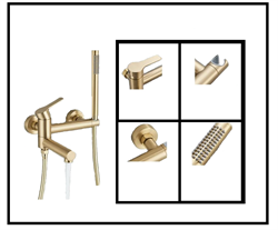 Смеситель для ванны Santarinio SB-240555 золото матовое 43349 - фото 236944