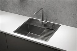 стальная кухонная мойка Granula KITCHEN SPACE KS-6051 СТАЛЬ САТИН 43630 - фото 242465