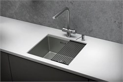стальная кухонная мойка Granula KITCHEN SPACE KS-5045U сталь матовая 43636 - фото 242512