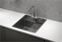 стальная кухонная мойка Granula KITCHEN SPACE KS-5051 сталь сатин 43639 - фото 242536