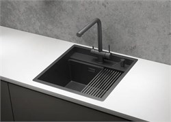 стальная кухонная мойка Granula KITCHEN SPACE KS-5051 черная матовая 43643 - фото 242564