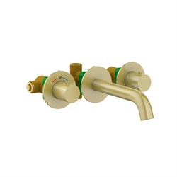 Смеситель для раковины встроенный с термостатом Timo Saona 2381/17SM Золото матовое 43758 - фото 244741