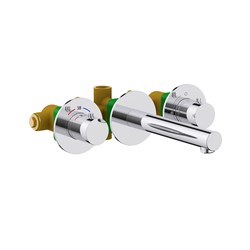 Смеситель для раковины встроенный с термостатом Timo Saona 2382/00SM Хром 43759 - фото 244749