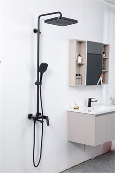 Душевая система со смесителем GAPPO G28 G2428-6 черная матовая 43996 - фото 246905