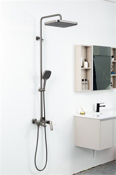 Душевая система со смесителем GAPPO G28 G2428-9 оружейная сталь 43997 - фото 247018
