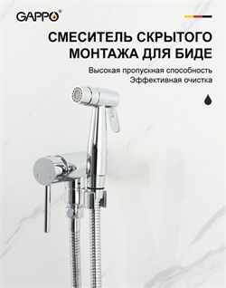 Смеситель с гигиеническим душем Gappo G06 G7206 хром 42800 - фото 249582
