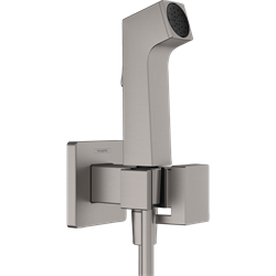 Гигиенический душ скрытого монтажа Hansgrohe Bidette E 29233340/29235180 шлифованный черный хром 44080 - фото 249810