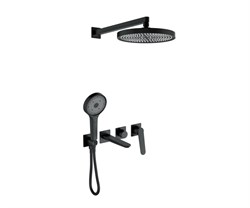 Душевая система скрытого монтажа Bronze de luxe ICON 3009CB черная матовая 44173 - фото 250717