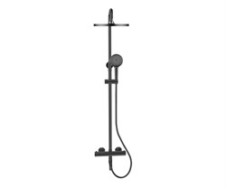 Душевая система с термостатом Bronze de luxe SCANDI 11060B черная матовая 44185 - фото 251006