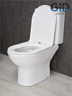 Напольный унитаз белый безободковый микролифт дюропласт Gid Tn2123 44557 - фото 254767