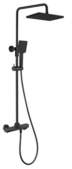Душевая система с термостатом KAISER Cube 01382-9 черная матовая 44646