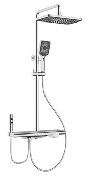 Душевая система  с полкой, с термостатом и гигиеническим душем KAISER Sano 08777 хром 44657