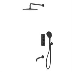 Душевая система с термостатом скрытого монтажа WHITECROSS Y YSET11TOPBL черная матовая 44698