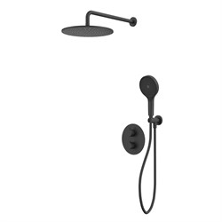 Душевая система с термостатом скрытого монтажа WHITECROSS Y YSET08TOPBL черная матовая 44699