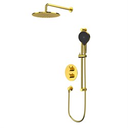 Душевая система с термостатом скрытого монтажа WHITECROSS Y YSET09TOPGL (золото) 44700