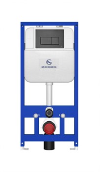 Инсталляция для унитаза с кнопкой для смыва Grocenberg GS3050-KM3070BG Графит 44720