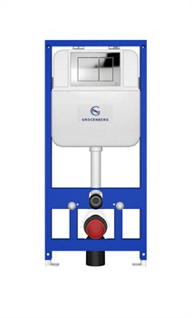 Инсталляция для унитаза с кнопкой для смыва Grocenberg GS3050-KP3080CR хром 44739