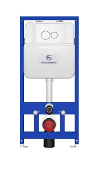 Инсталляция для унитаза с кнопкой для смыва Grocenberg GS3050-KP3090W белый 44741