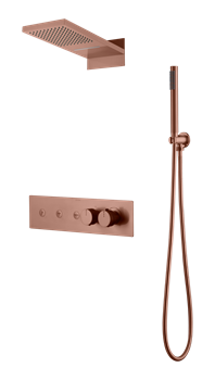 Душевая система с термостатом скрытого монтажа Boheme  Fusion COPPER BRUSHED 131-CB брашированная медь 44743