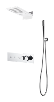 Душевая система с термостатом скрытого монтажа Boheme Fusion 131-CR Хром 44744