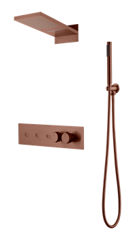 Душевая система с термостатом скрытого монтажа Boheme  Fusion BRUSHED BRONZE 131-BRB брашированная бронза 44751